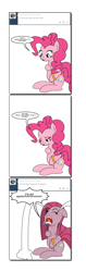 Size: 840x2672 | Tagged: safe, artist:dekomaru, pinkie pie, earth pony, pony, ask, comic, crying, female, mare, mood swing, pinkamena diane pie, pregnant, solo, tumblr, tumblr:ask twixie