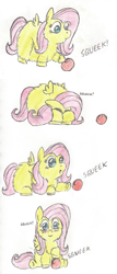 Size: 871x2029 | Tagged: safe, artist:fluffsplosion, fluttershy, fluffy pony, pegasus, pony, ball, cute, fluffyshy, hugbox, shyabetes, squeak