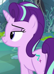 Size: 509x695 | Tagged: safe, screencap, starlight glimmer, pony, to change a changeling, cropped, lidded eyes, plot