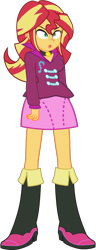 Size: 661x1726 | Tagged: safe, artist:minusclass, sonata dusk, sunset shimmer, equestria girls, clothes swap, simple background, solo, transparent background