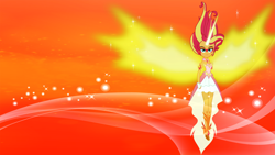 Size: 3840x2160 | Tagged: safe, sunset shimmer, equestria girls, friendship games, daydream shimmer, solo, wallpaper