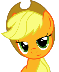 Size: 10370x12694 | Tagged: safe, artist:slyfoxcl, applejack, earth pony, pony, absurd resolution, bedroom eyes, simple background, transparent background, vector