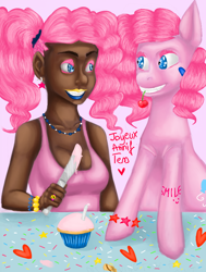 Size: 650x859 | Tagged: safe, artist:jana-sama, pinkie pie, human, human ponidox, humanized