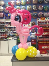 Size: 720x960 | Tagged: source needed, safe, pinkie pie, earth pony, pony, balloon, balloon animal, craft, photo, solo