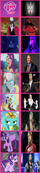 Size: 348x1467 | Tagged: safe, discord, lightning dust, lord tirek, nightmare moon, silver spoon, spoiled rich, starlight glimmer, twilight sparkle, twilight sparkle (alicorn), alicorn, pony, unicorn, comparison, comparison chart, daniel bryan, edge, kane, my little pony logo, ric flair, roman reigns, shane mcmahon, the undertaker, undertaker, vince mcmahon, wwe, wwe logo