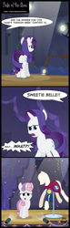 Size: 1043x3377 | Tagged: safe, artist:toxic-mario, rarity, sweetie belle, pony, unicorn, rarity takes manehattan, cape, clothes, cmc cape, comic