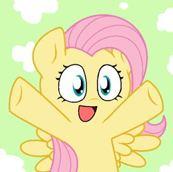 Size: 558x553 | Tagged: safe, artist:pupster0071, fluttershy, pegasus, pony, cute, nya, shyabetes, solo