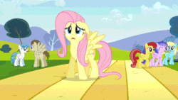 Size: 640x360 | Tagged: safe, screencap, cloud kicker, crescent pony, derpy hooves, fluttershy, golden glory, lightning bolt, mane moon, merry may, rainbow swoop, rainbowshine, sassaflash, silverspeed, spectrum, spring melody, sprinkle medley, warm front, white lightning, pegasus, pony, hurricane fluttershy, animated, background pony, eyeball, fear, female, gritted teeth, hyperventilating, male, mare, merriwether, nightmare fuel, panic attack, scared, shivering, spread wings, stallion, track, unnamed pony, wide eyes