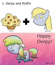 Size: 680x800 | Tagged: safe, artist:captain64, derpy hooves, pegasus, pony, female, mare, parody, science, solo