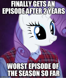 Size: 475x562 | Tagged: safe, rarity, abuse, background pony strikes again, bad luck brian, exploitable meme, heresy, meme, op is a cuck, op is trying to start shit, op started shit, opinion, raribuse