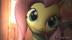 Size: 900x506 | Tagged: safe, artist:midnightmint-1, fluttershy, pegasus, pony, 3d, gmod, solo, text