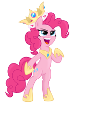 Size: 595x842 | Tagged: safe, artist:kp-shadowsquirrel, artist:spier17, pinkie pie, pony, .svg available, bipedal, crown, princess, solo, svg, vector