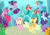 Size: 2111x1467 | Tagged: safe, artist:magpie-pony, artist:selenaede, artist:user15432, derpibooru import, applejack, fluttershy, pinkie pie, rainbow dash, rarity, twilight sparkle, twilight sparkle (alicorn), alicorn, mermaid, sea pony, seapony (g4), my little pony: the movie, ariel, base used, crossover, disney, disney princess, fin wings, fins, mane six, ocean, seaponified, seapony applejack, seapony fluttershy, seapony pinkie pie, seapony rainbow dash, seapony rarity, seapony twilight, species swap, swimming, that pony sure does love being a seapony, the little mermaid, under the sea, underwater, watershy