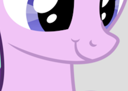 Size: 524x376 | Tagged: safe, screencap, starlight glimmer, pony, unicorn, :t, close-up, cropped, cute, female, glimmerbetes, gray background, mare, muzzle, simple background, smiling, snoot, solo