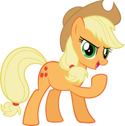 Size: 5961x6017 | Tagged: safe, alternate version, artist:zeegaas, applejack, earth pony, pony, absurd resolution, confident, hat, simple background, transparent background, vector