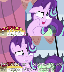 Size: 1920x2160 | Tagged: safe, edit, edited screencap, screencap, starlight glimmer, pony, unicorn, rock solid friendship, exploitable meme, image macro, meme, starlight's confessions