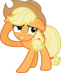 Size: 5091x6000 | Tagged: safe, applejack, earth pony, pony, absurd resolution, powerpuncher, simple background, transparent background, vector