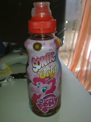 Size: 1280x1707 | Tagged: safe, pinkie pie, bottle, drink, irl, logo, merchandise, photo, poland, polish, soda