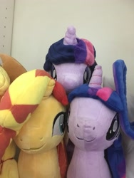 Size: 3024x4032 | Tagged: safe, artist:dynasty-dawn, photographer:dynasty-dawn, applejack, rarity, sunset shimmer, twilight sparkle, pony, 4de, irl, photo, plushie, shy, soon, twolight