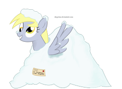 Size: 1587x1159 | Tagged: safe, artist:diegotan, derpy hooves, pegasus, pony, female, mare, snow, solo