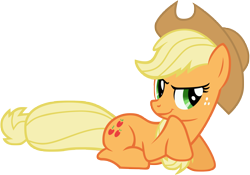 Size: 8559x6000 | Tagged: safe, artist:emper24, applejack, earth pony, pony, absurd resolution, female, mare, prone, simple background, solo, transparent background, vector