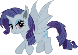 Size: 3000x2112 | Tagged: safe, artist:doctor-g, rarity, alicorn, bat pony, bat pony alicorn, pony, bat ponified, female, hilarious in hindsight, mare, race swap, raribat, raricorn, simple background, solo, transparent background, vector