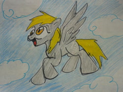 Size: 600x450 | Tagged: safe, artist:fergarcia220, derpy hooves, pegasus, pony, female, flying, mare, solo