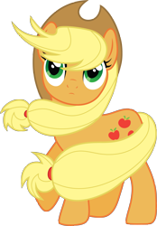 Size: 3119x4489 | Tagged: safe, artist:squeemishness, applejack, earth pony, pony, cute, female, high res, jackabetes, mare, simple background, solo, transparent background, vector, windswept mane