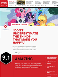 Size: 948x1256 | Tagged: safe, derpibooru import, applejack, fluttershy, pinkie pie, rainbow dash, rarity, twilight sparkle, earth pony, pegasus, pony, unicorn, drama in the source's comments, ign, mane six