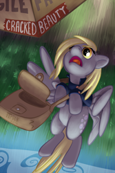 Size: 800x1200 | Tagged: safe, artist:1trick, derpy hooves, pegasus, pony, commission, fanfic art, fanfic cover, female, mare, solo