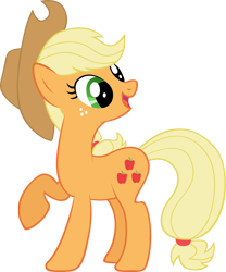 Size: 1307x1570 | Tagged: safe, artist:elegantmisreader, applejack, earth pony, pony, simple background, transparent background, vector