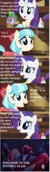 Size: 646x2170 | Tagged: safe, coco pommel, rarity, spike, dragon, pony, unicorn, rarity takes manehattan, comic, knock out, parody, transformers, transformers prime