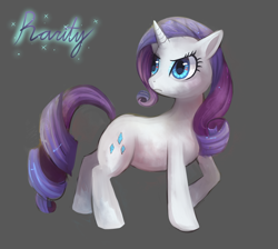 Size: 940x842 | Tagged: safe, artist:cherivinca, rarity, pony, unicorn, female, horn, mare, solo, white coat