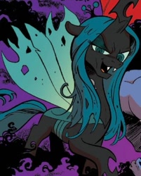 Size: 377x470 | Tagged: safe, artist:andypriceart, queen chrysalis, changeling, changeling queen, siege of the crystal empire, spoiler:comic, spoiler:comic35, cropped, female, official art, official comic