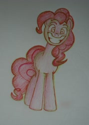 Size: 2553x3559 | Tagged: safe, artist:blindfaith-boo, pinkie pie, earth pony, pony, female, mare, pink coat, pink mane, solo, traditional art