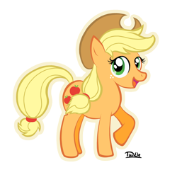 Size: 1656x1588 | Tagged: safe, artist:psychoticturtle, applejack, earth pony, pony, solo