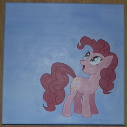 Size: 2275x2269 | Tagged: safe, artist:blindfaith-boo, pinkie pie, earth pony, pony, painting, solo, traditional art