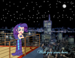 Size: 1955x1500 | Tagged: safe, artist:garretthegarret, rarity, equestria girls, human coloration, manehattan, solo, world trade center