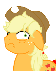 Size: 974x1229 | Tagged: safe, artist:jaquelindreamz, applejack, earth pony, pony, applejack's hat, bags under eyes, blonde, blonde mane, blonde tail, cutie mark, freckles, green eyes, male, orange coat, rule 63, simple background, stallion, transparent background