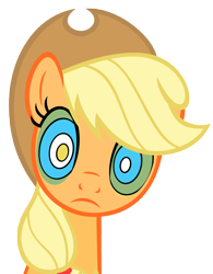 Size: 4000x5130 | Tagged: safe, artist:are-you-jealous, applejack, earth pony, pony, the return of harmony, absurd resolution, discorded, hypnotized, mind control, simple background, solo, swirly eyes, transparent background, vector
