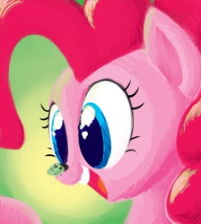 Size: 630x703 | Tagged: safe, artist:extremeasaur5000, pinkie pie, beetle, earth pony, insect, pony, insect on nose, solo