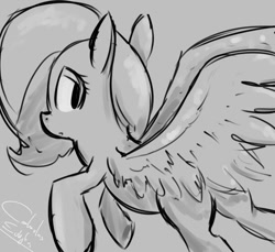 Size: 600x550 | Tagged: safe, artist:colorless-subject, fluttershy, pegasus, pony, female, mare, simple background, solo, white background