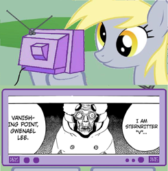 Size: 820x838 | Tagged: safe, derpy hooves, pegasus, pony, bleach (manga), exploitable meme, female, mare, meme, obligatory pony, tv meme