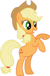 Size: 900x1350 | Tagged: safe, artist:patec, applejack, earth pony, pony, rearing, simple background, solo, transparent background, vector