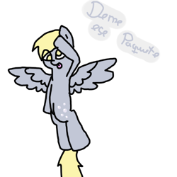 Size: 500x500 | Tagged: safe, artist:ask-derpyspanish, derpy hooves, pegasus, pony, female, mare, solo, spanish, tumblr:ask-derpyspanish