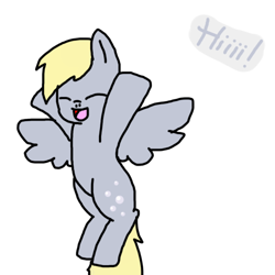 Size: 500x500 | Tagged: safe, artist:ask-derpyspanish, derpy hooves, pegasus, pony, female, mare, solo, tumblr:ask-derpyspanish