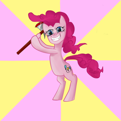 Size: 700x700 | Tagged: safe, artist:blackdema, pinkie pie, pony, bipedal, solo