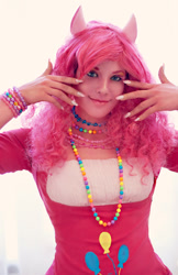 Size: 900x1392 | Tagged: safe, artist:alcblueyes, pinkie pie, human, cosplay, irl, irl human, photo, solo