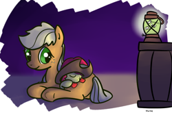 Size: 934x617 | Tagged: safe, artist:nasse, apple bloom, applejack, earth pony, pony, female, mare, sleeping