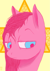 Size: 595x841 | Tagged: safe, artist:ashesandpudding, pinkie pie, earth pony, pony, pinkamena diane pie, sad, solo